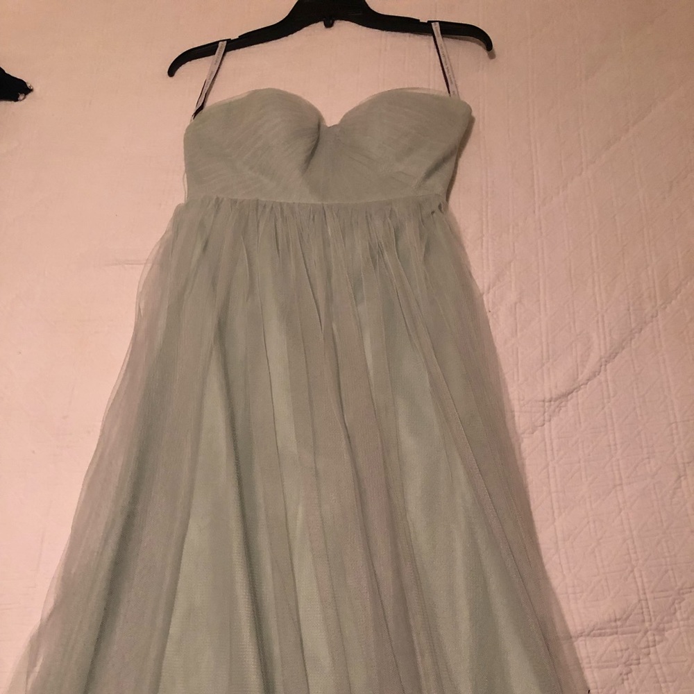 Jenny Yoo Convertible bridesmaid dress. Size 0. Seafoam green. Altered to 5’4”